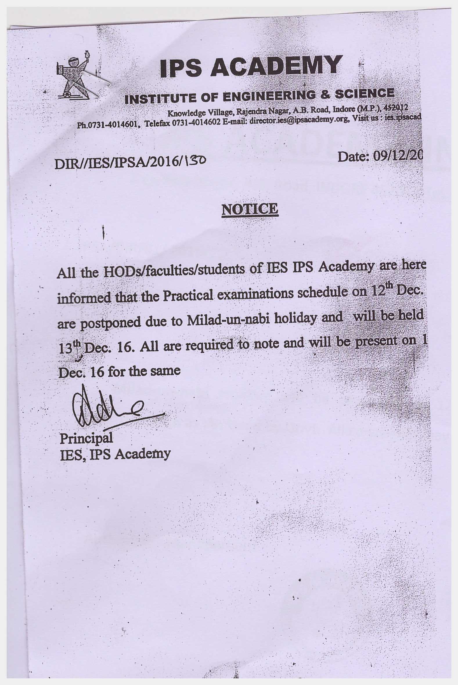 external-practical-exam-notice-ips-academy-indore