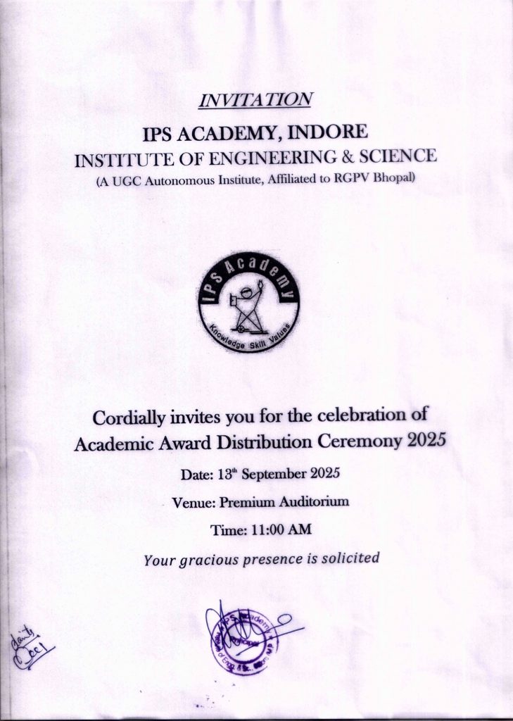 Invitation Academic Award Distribution Ceremony 2025