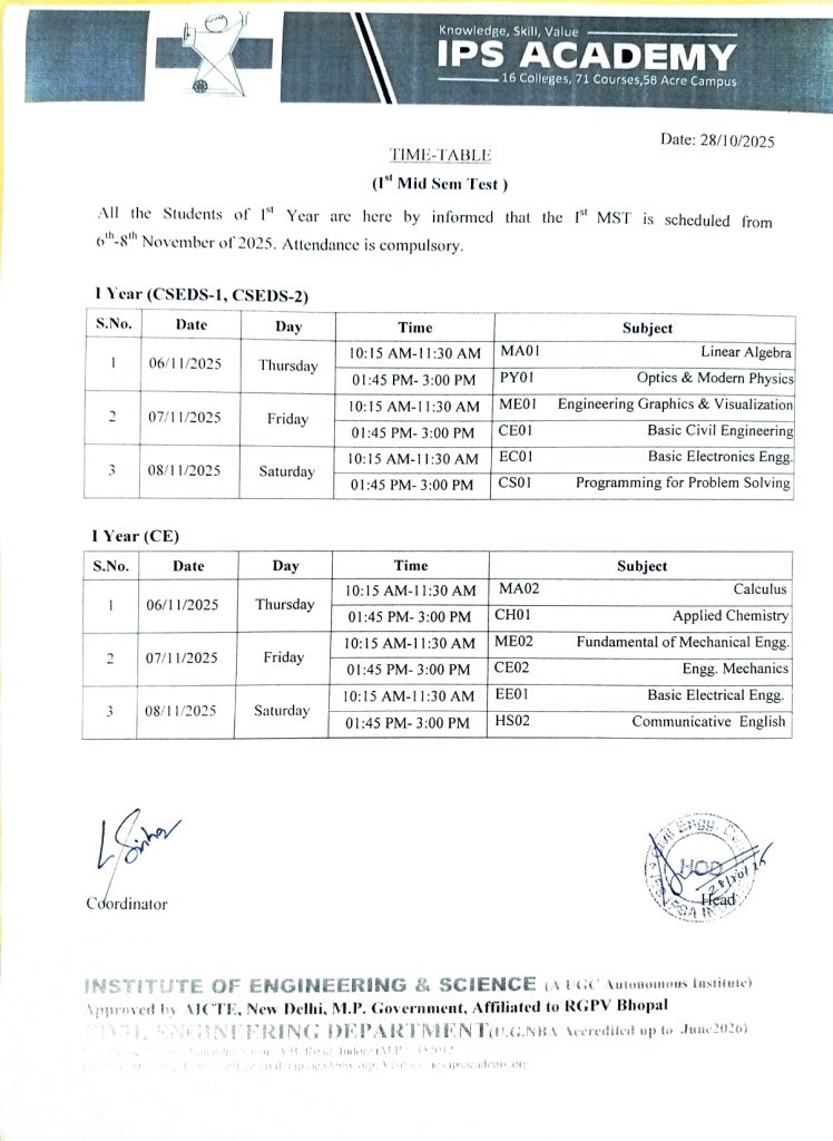 CE TIME TABLE 2025 I YR_001