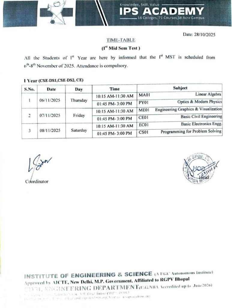 CE TIME TABLE 2025 I YR_Revised_001