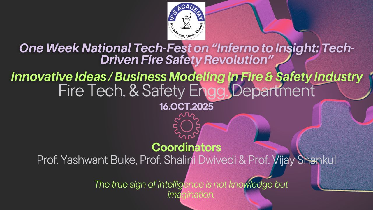 Tech Fest25 Poster Innovative Ideas Business Modeling In Fire & Safety Industry