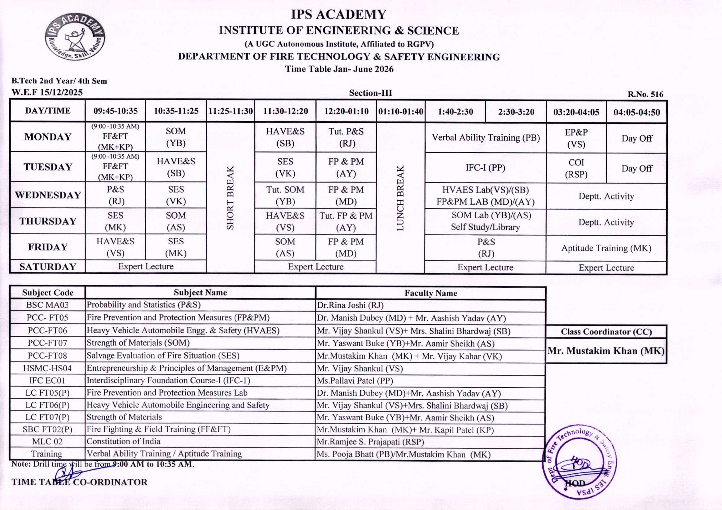 Time Table IV Sem Jan-June-2026-III