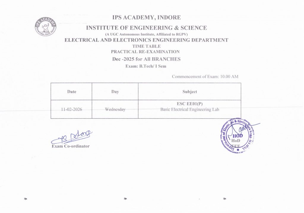 BEE Practical Re-Exam 2025
