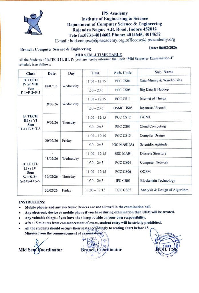CSE-MST1 Time table 2026_001