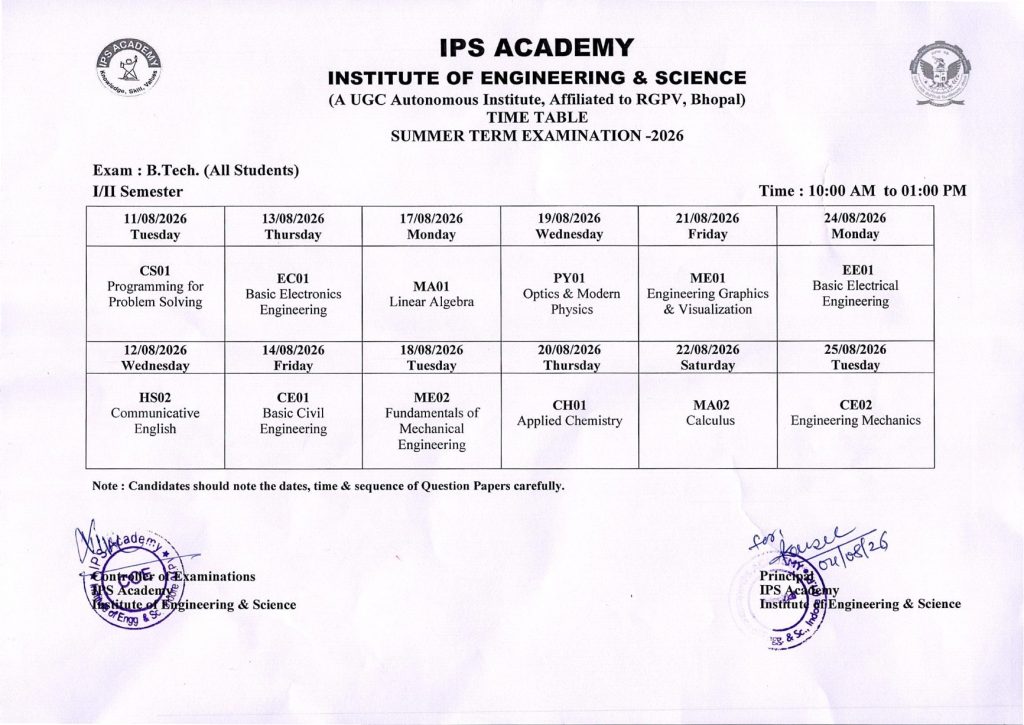 Summer Term 2026 Time Table 1st Yr._001