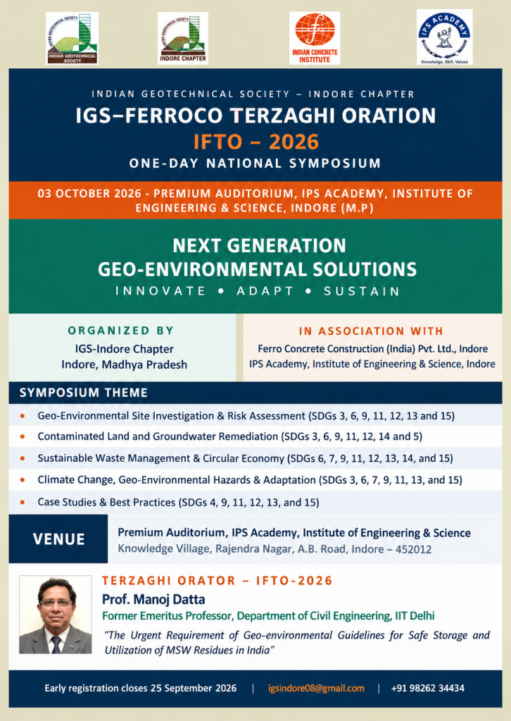 IGS–FERROCO Terzaghi Oration 2026 Poster